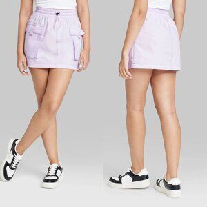 XS - Womens Parachute Cargo Mini Skirt - Wild Fable - Light Purple